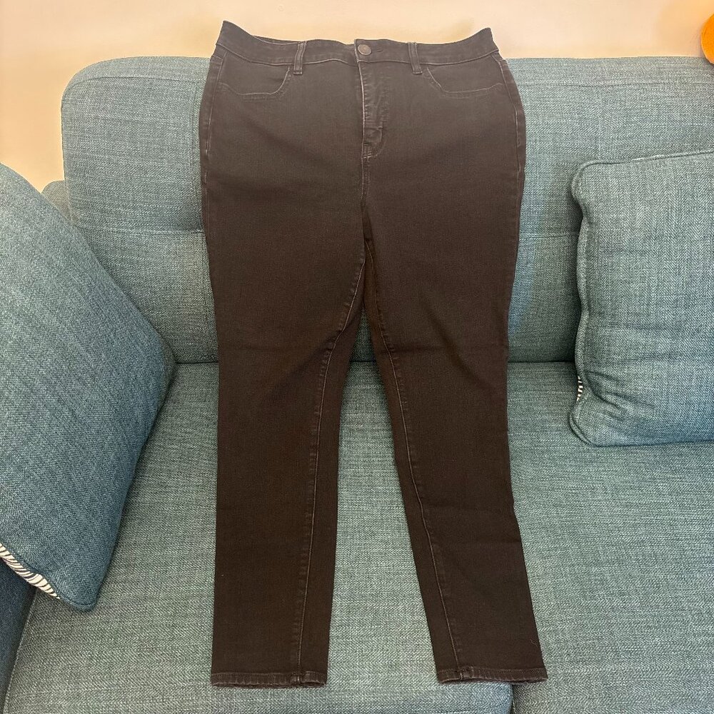 American Eagle Hi-Rise Jegging 14 Black Jeans Jean Stretch Leggings Skinny